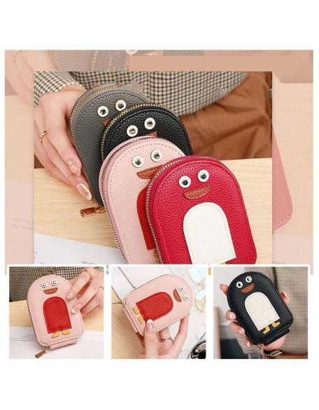 Cute Penguins PU Credit Card Coin Wallet