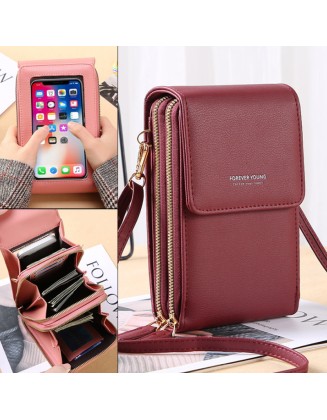 Large Capacity Elegant Crossbody Touch Screen Phone Bag