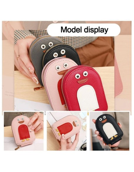 Cute Penguins PU Credit Card Coin Wallet