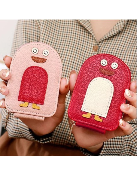 Cute Penguins PU Credit Card Coin Wallet