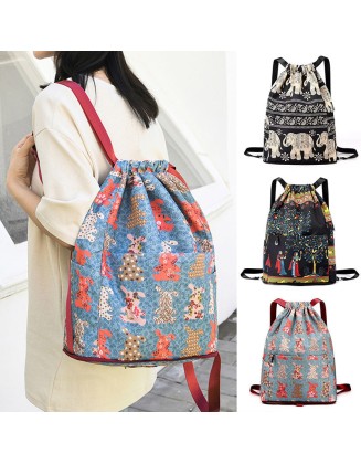 Drawstring Foldable Large Capacity Dry-wet Separation Travel Sports Backpack