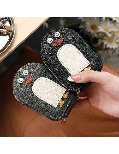 Cute Penguins PU Credit Card Coin Wallet
