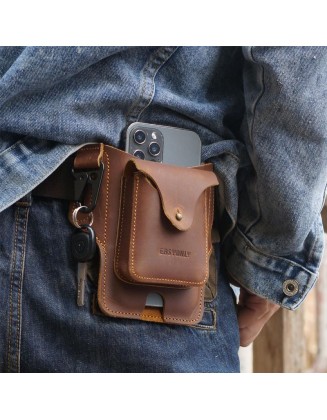 Leather Phone Belt Pouch