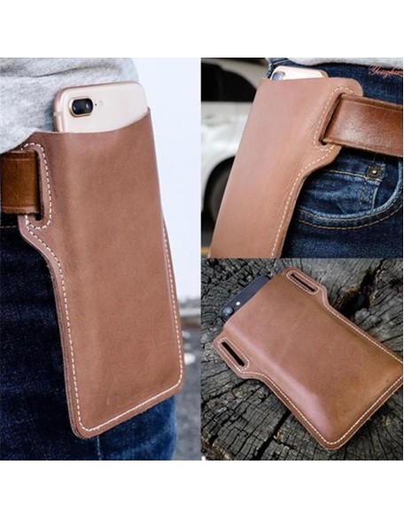 Retro Short Cell Phone Case Belt Bag