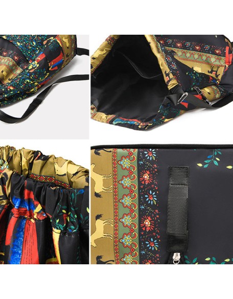 Drawstring Foldable Large Capacity Dry-wet Separation Travel Sports Backpack