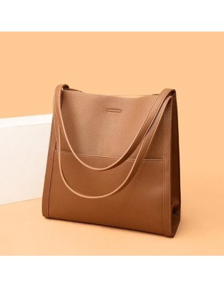Solid Color Simple Shoulder Bag