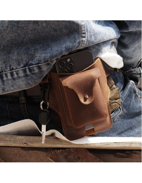 Leather Phone Belt Pouch