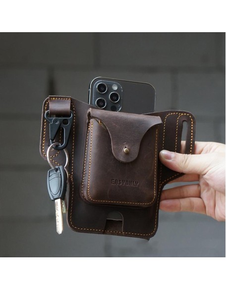 Leather Phone Belt Pouch