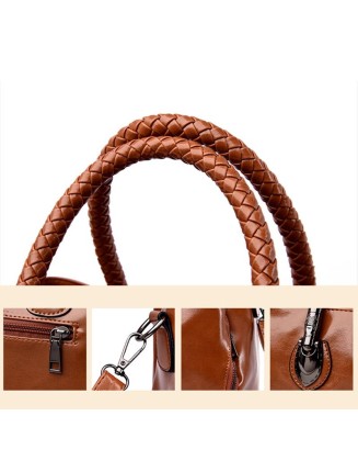 Boston leather handbag for women