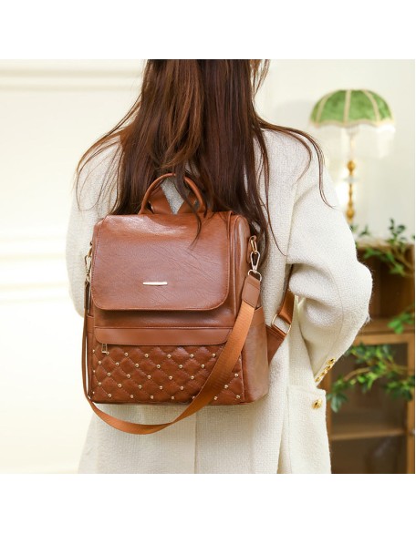 Multipurpose Anti-theft Travel Soft Leather Casual Bag