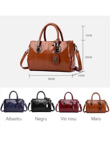 Boston leather handbag for women