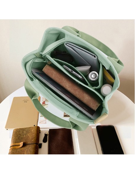Large capacity multi-pocket handbag