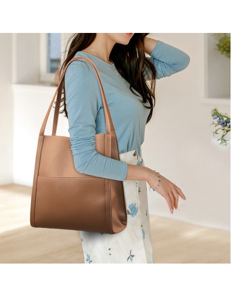 Solid Color Simple Shoulder Bag
