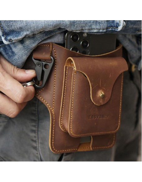 Leather Phone Belt Pouch