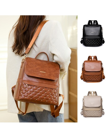 Multipurpose Anti-theft Travel Soft Leather Casual Bag