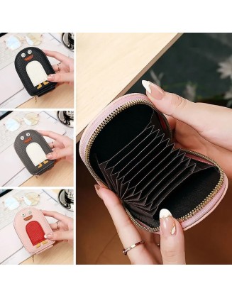 Cute Penguins PU Credit Card Coin Wallet