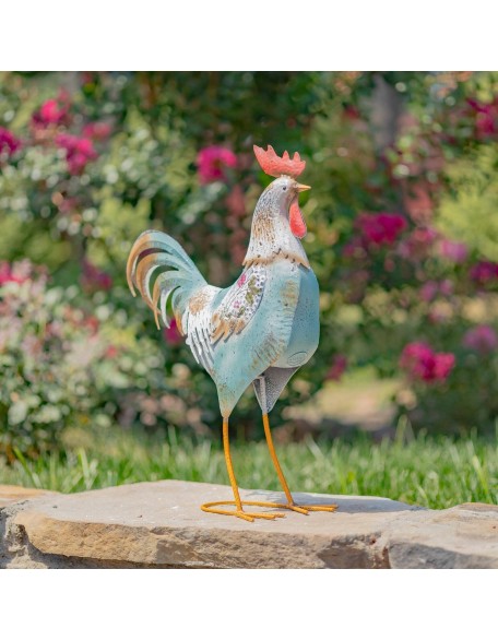 Assorted Iron Rooster Figurines