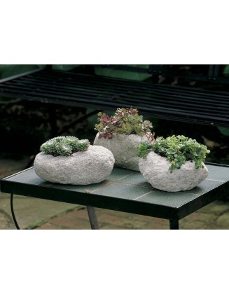Volcanic Rock Planters (Set of Three)
