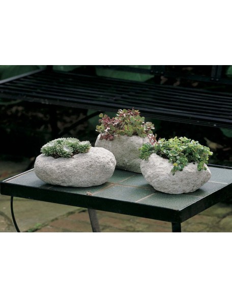 Volcanic Rock Planters (Set of Three)