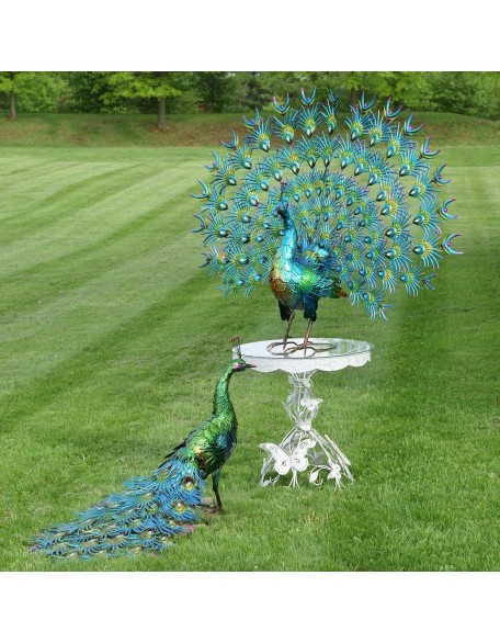Large Peacocks with Crystal Detail