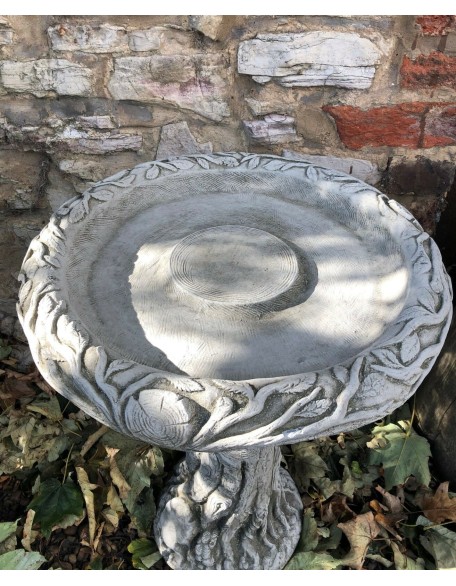 Stunning Stone Tree Trunk Design Garden Bird Bath