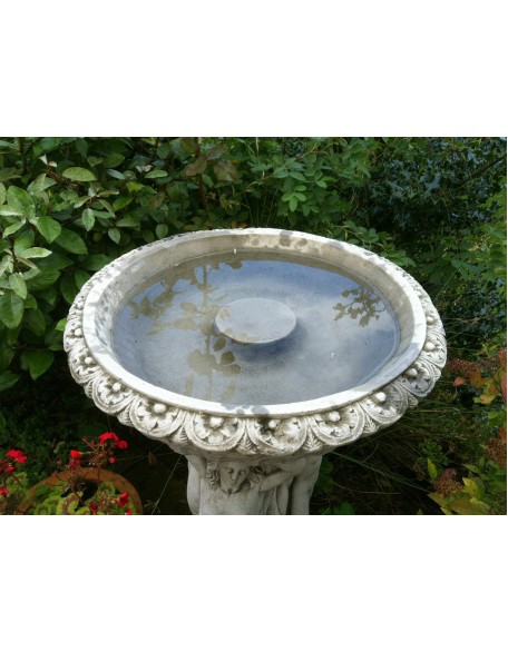 Stunning Stone Three Graces Garden Bird Bath