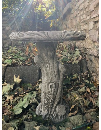 Stunning Stone Tree Trunk Design Garden Bird Bath