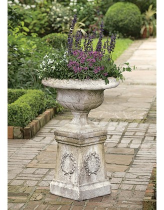 Weaved Classical Urn / Wreath Pedestal