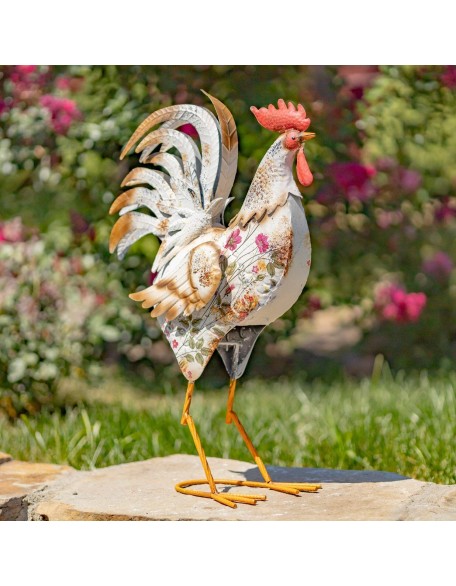 Assorted Iron Rooster Figurines