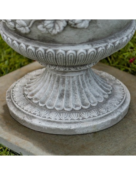 31 Inch Tall Urn Style Flower Planter in Antique Gray