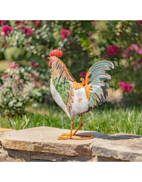 Assorted Iron Rooster Figurines