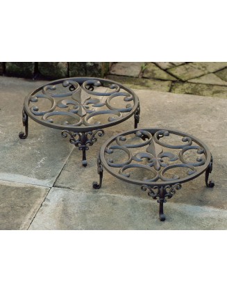 Fleur De Lis Plant Stands (Set of Two)