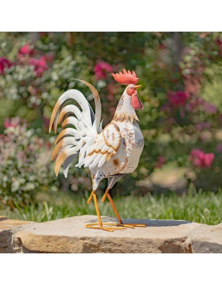 Assorted Iron Rooster Figurines