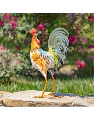 Assorted Iron Rooster Figurines