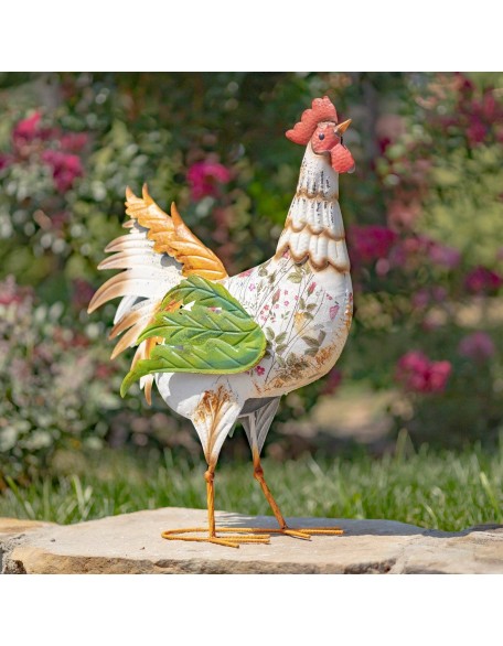 Assorted Iron Rooster Figurines