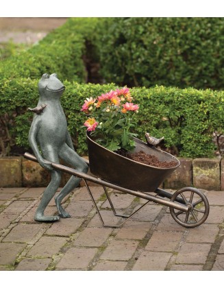 Frog with Wheelbarrow