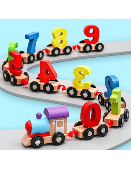 Wooden Digital Train Toy