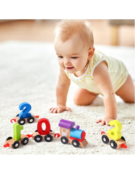Wooden Digital Train Toy