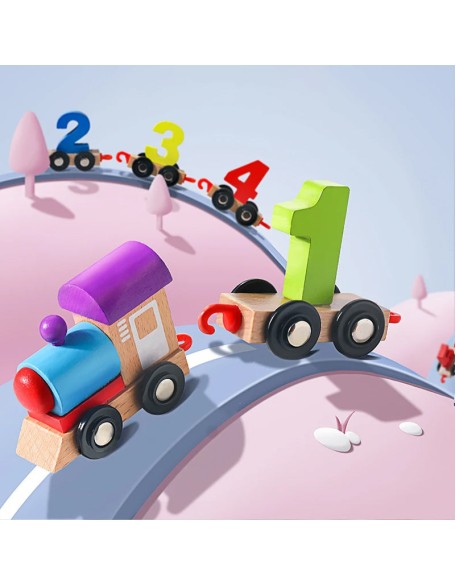 Wooden Digital Train Toy