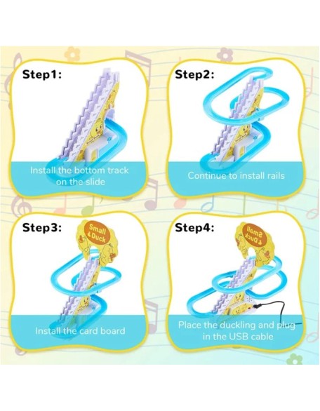 Electric Duck Slide Track With Lights And Music