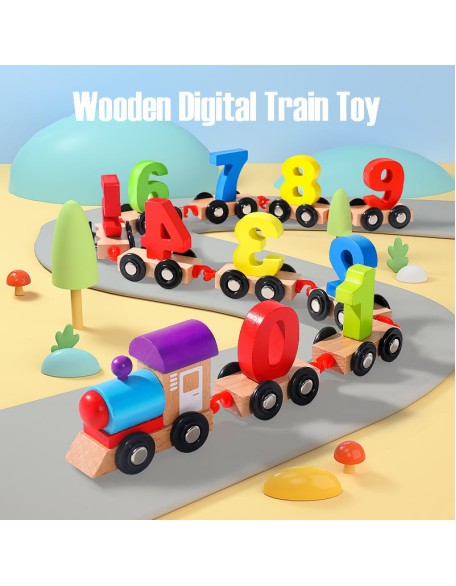 Wooden Digital Train Toy
