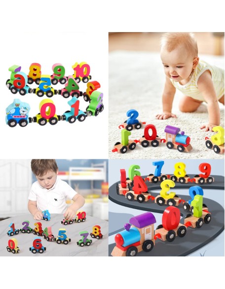 Wooden Digital Train Toy
