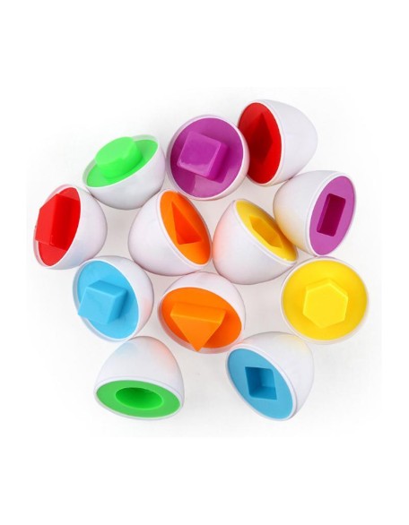 Cognitive Development Geometric Eggs ( 12 Eggs One Set )