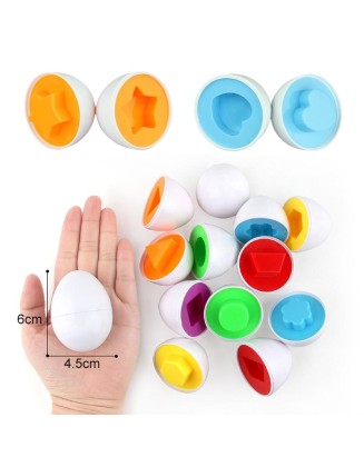 Cognitive Development Geometric Eggs ( 12 Eggs One Set )