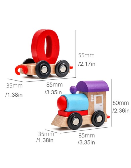 Wooden Digital Train Toy