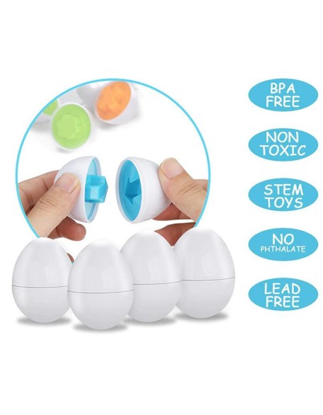 Cognitive Development Geometric Eggs ( 12 Eggs One Set )