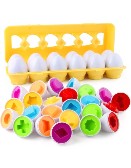 Cognitive Development Geometric Eggs ( 12 Eggs One Set )