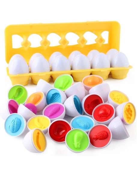 Cognitive Development Geometric Eggs ( 12 Eggs One Set )