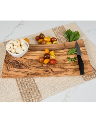Lipper Olive Wood Rustic Serving Board