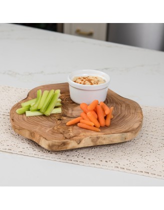 Lipper Olive Wood Footed Server